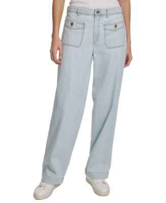 Nautica Jeans - Women's Front Patch-Pocket Wide-Leg Jeans