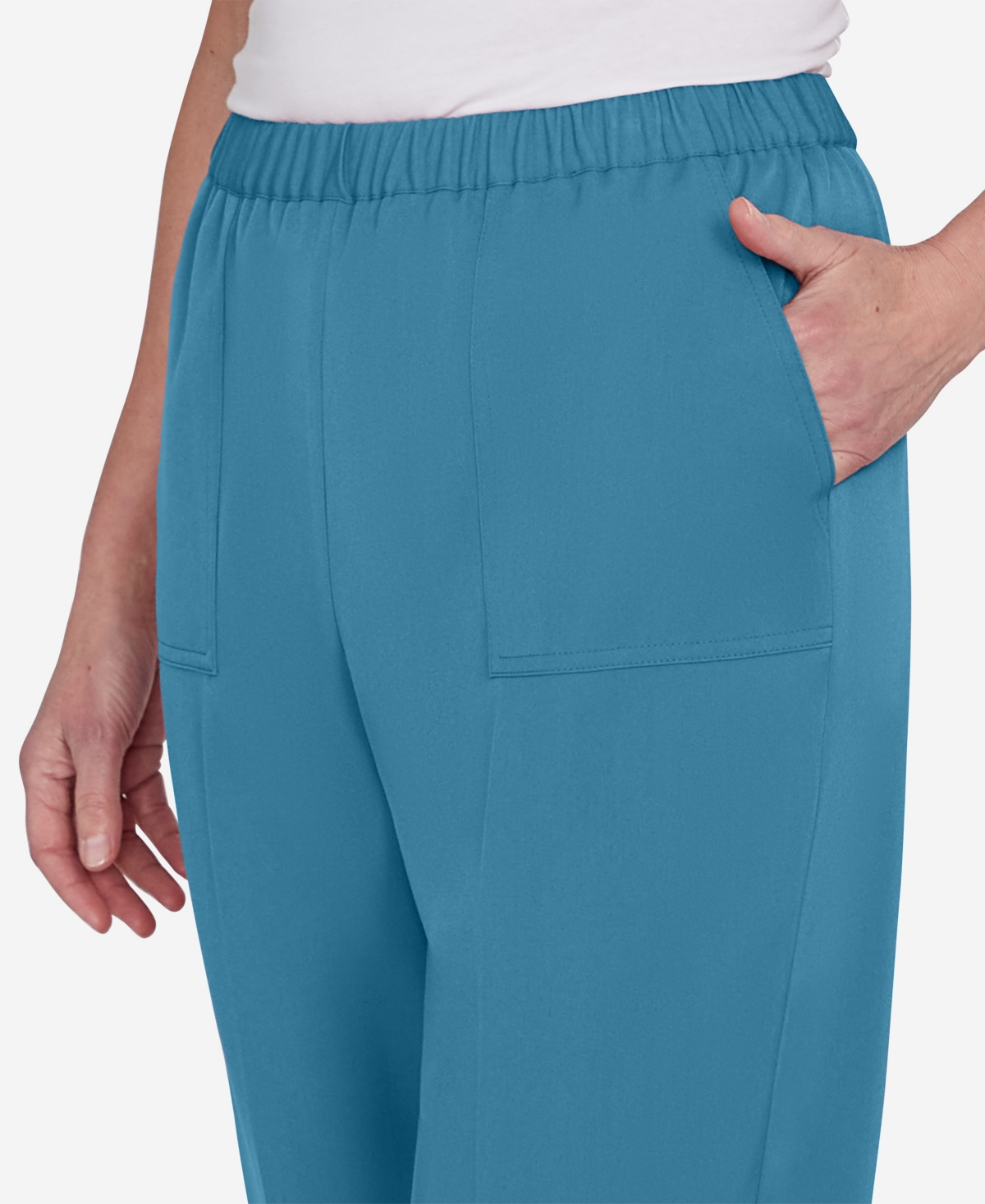 Shop Alfred Dunner Petite Sedona Sky Pull On Capri Pant In Clay