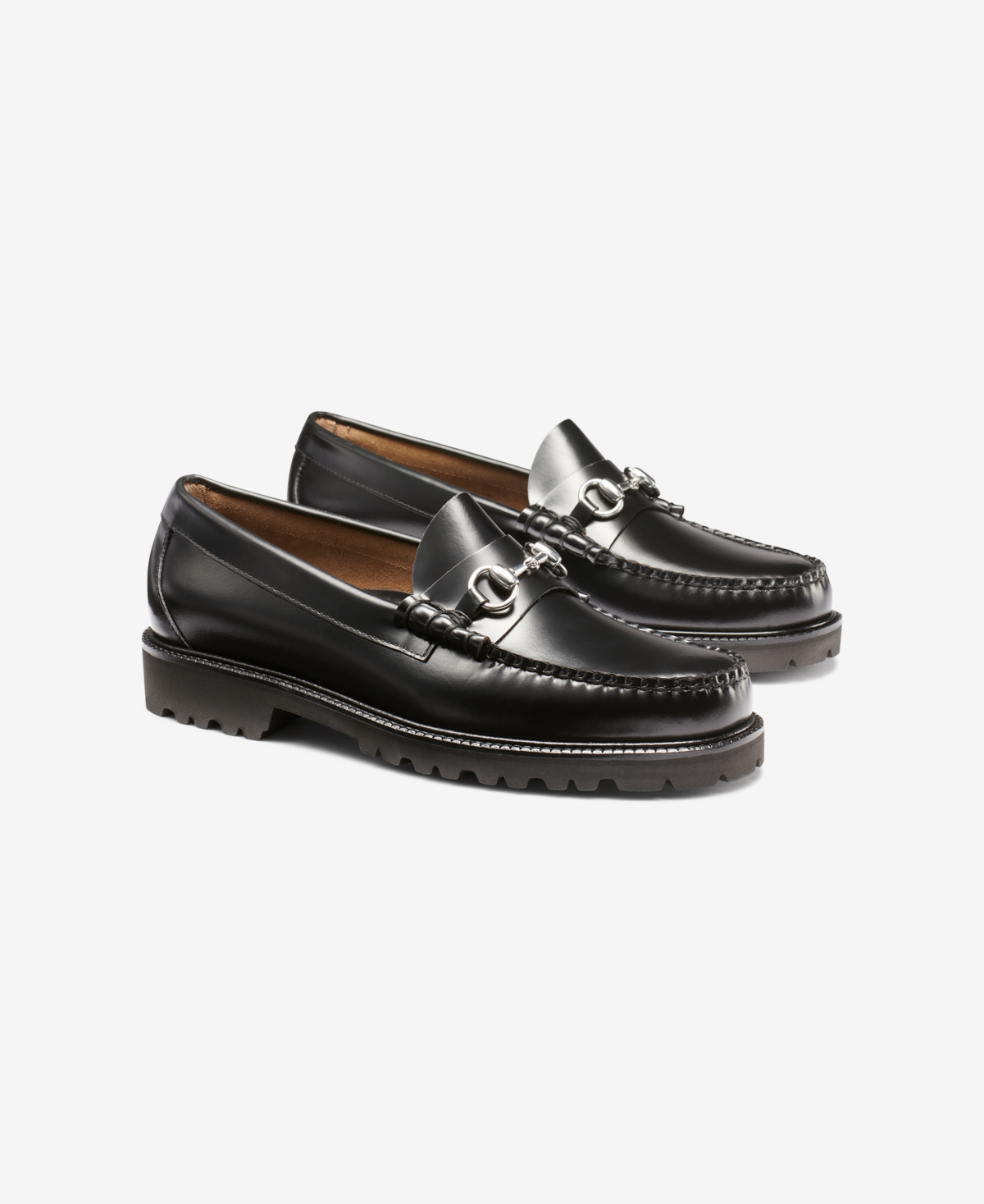 Gh Bass G.h.bass Men's Lincoln Bit Lug Weejuns Loafers In Black
