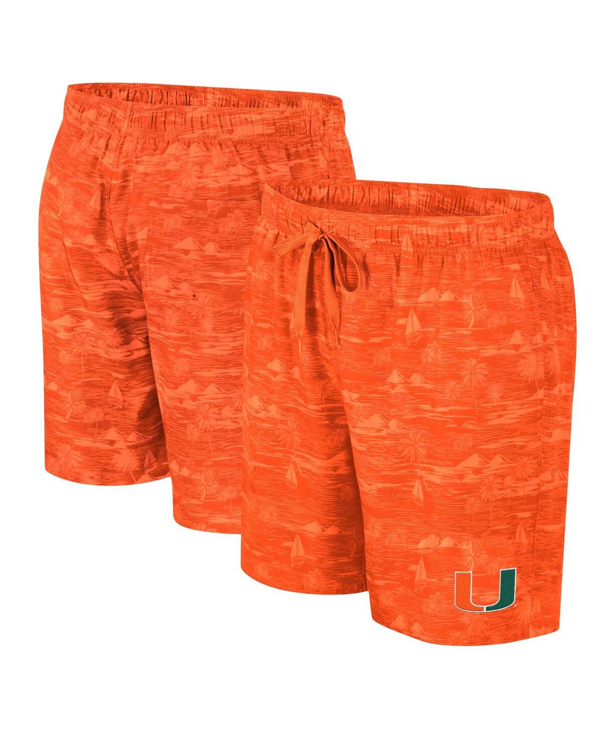 Shop Colosseum Men's Orange Miami Hurricanes Ozark Swim Shorts