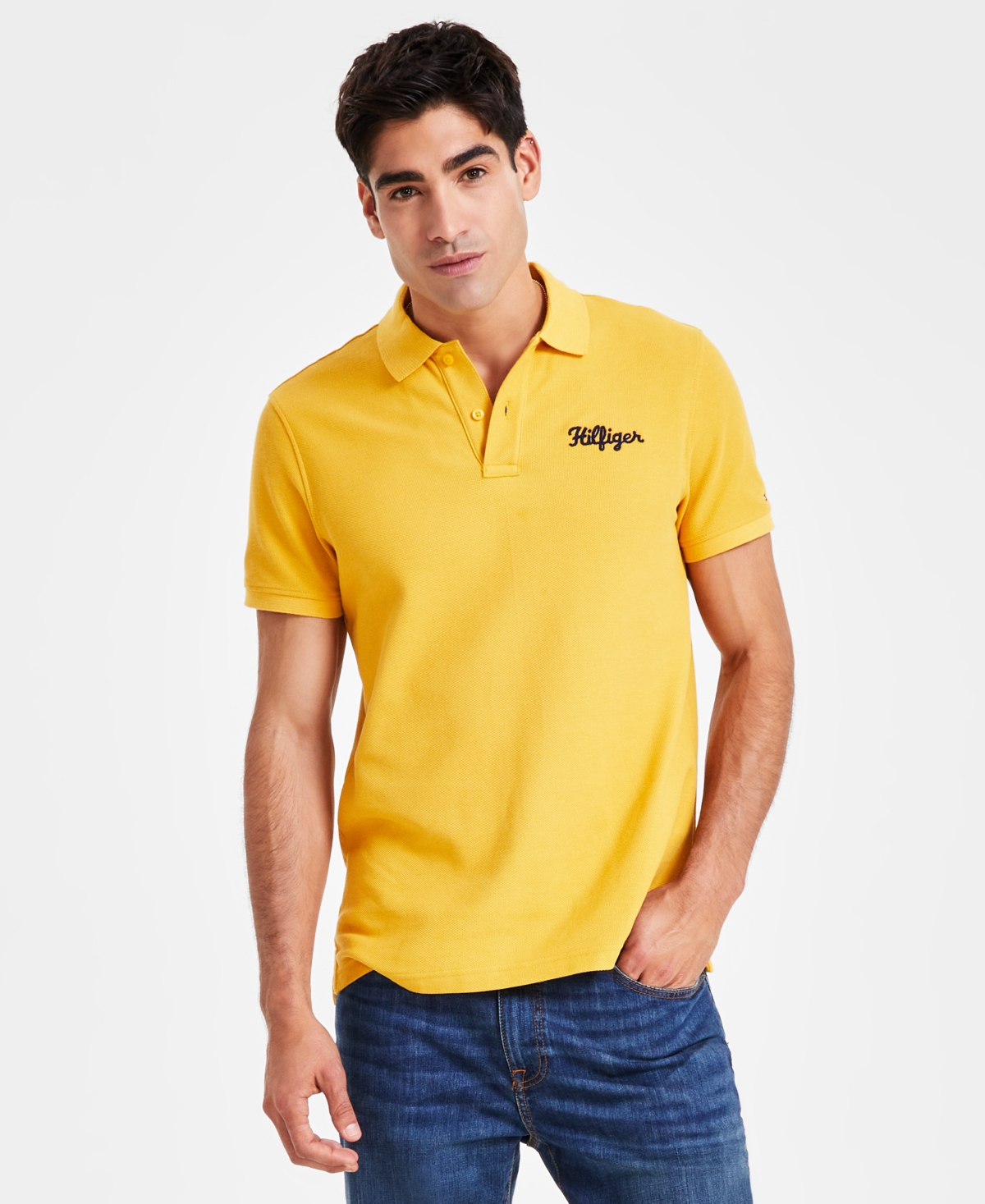 Tommy Hilfiger Men's Regular-Fit Hilfiger Stitch Logo Polo Shirt