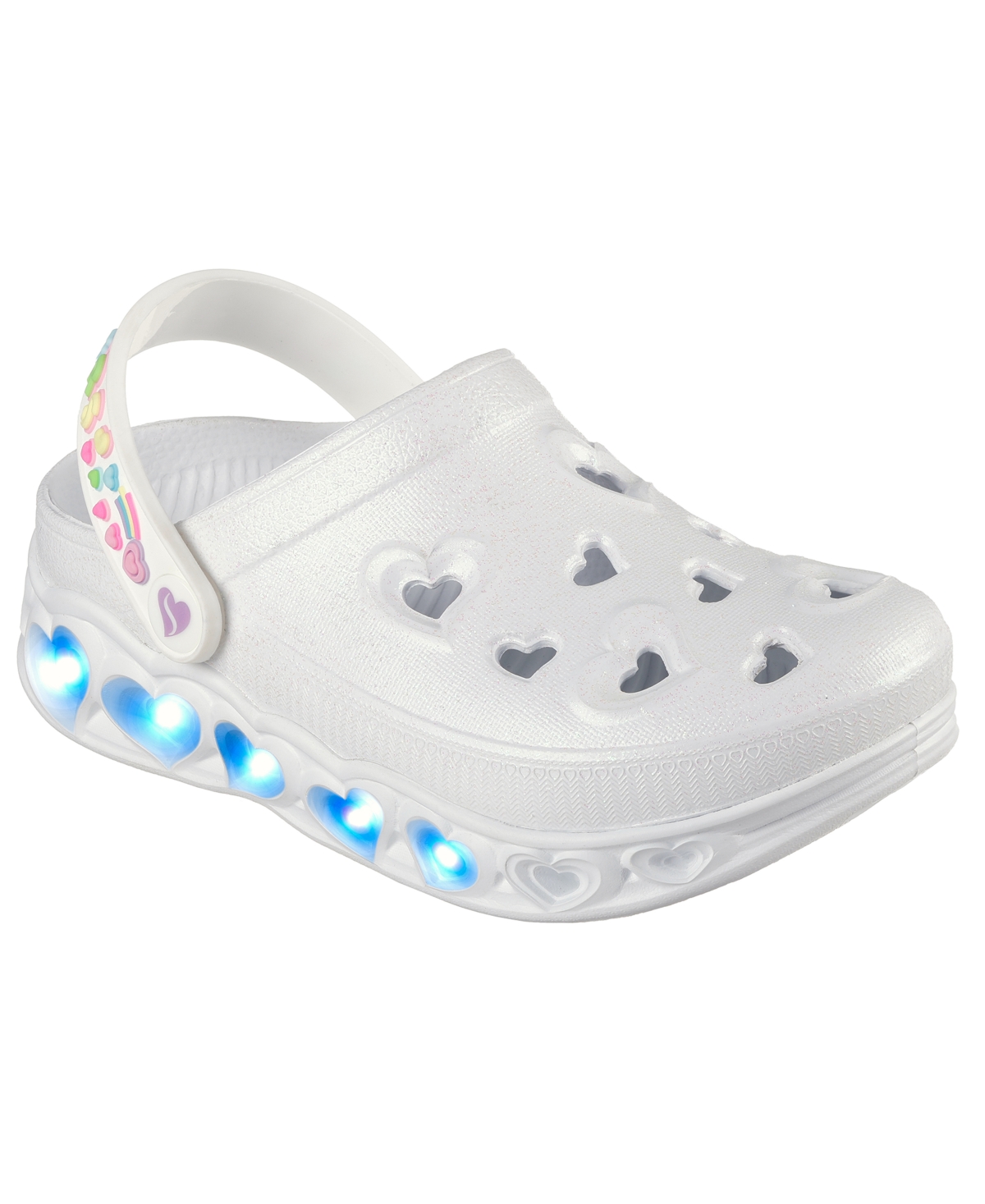 Shop Skechers Little Girls' Foamies: Light Hearted Casual Slip-on Clog Shoes From Finish Line In White