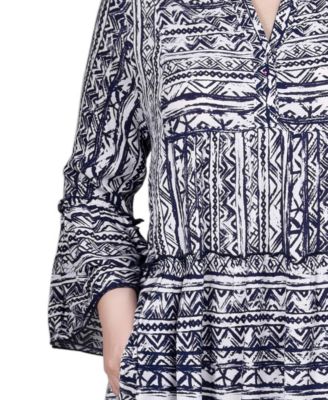 Petite 3/4 Sleeve Tiered Dress