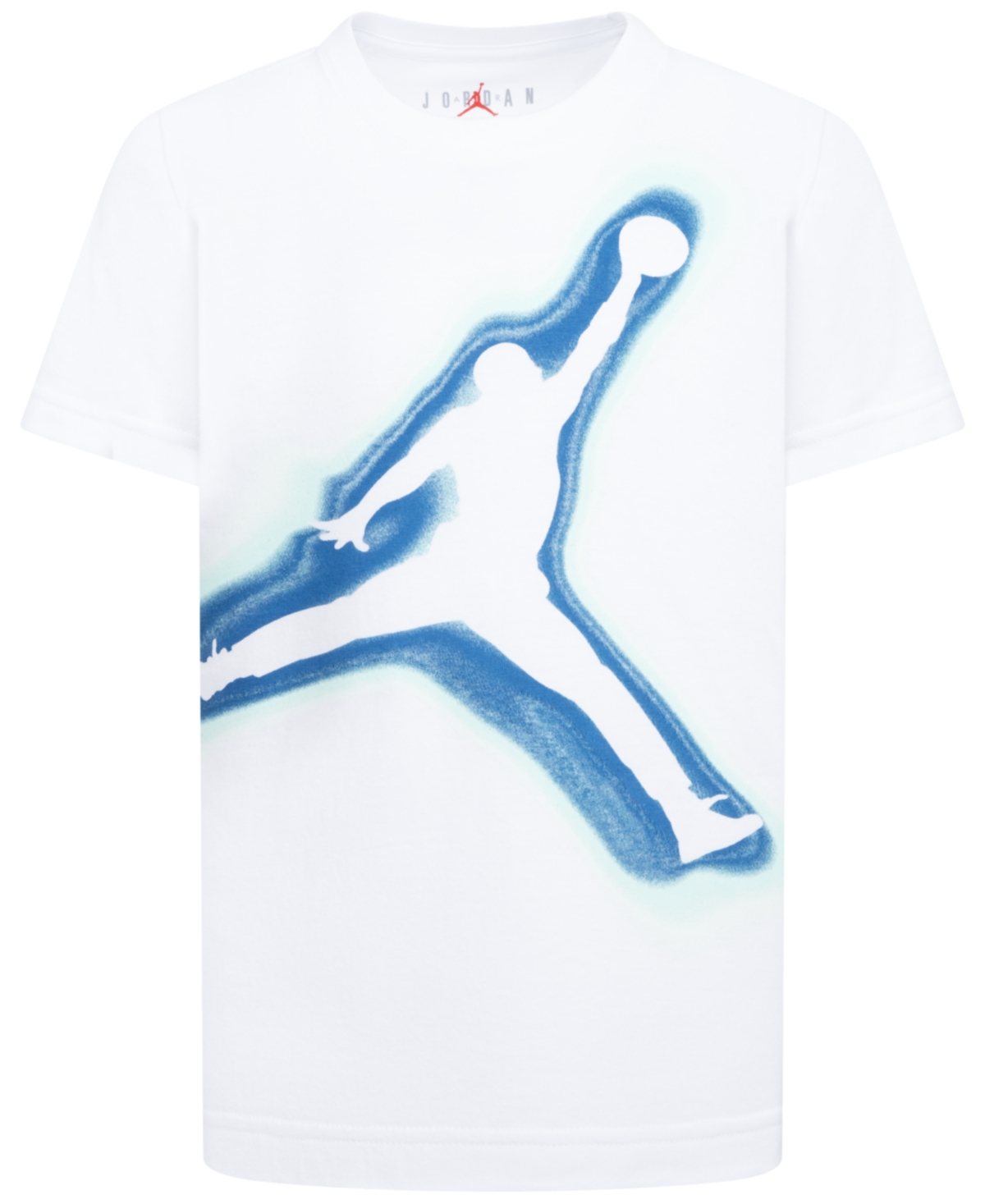Jordan Kids' Big Boys Air Heatmap Cotton Jumpman Graphic T-shirt In White