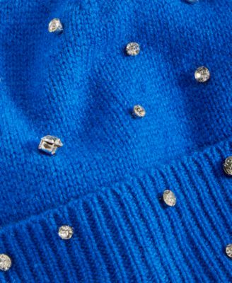 Cashmere Embellished Cuffed Beanie, Created for Macy's