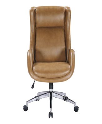 Office Star Blanchard Office Chair in Nutmeg Leatherette Upholstery