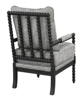 Office Star Eliza Black Spindle Chair with Graphite Fabric