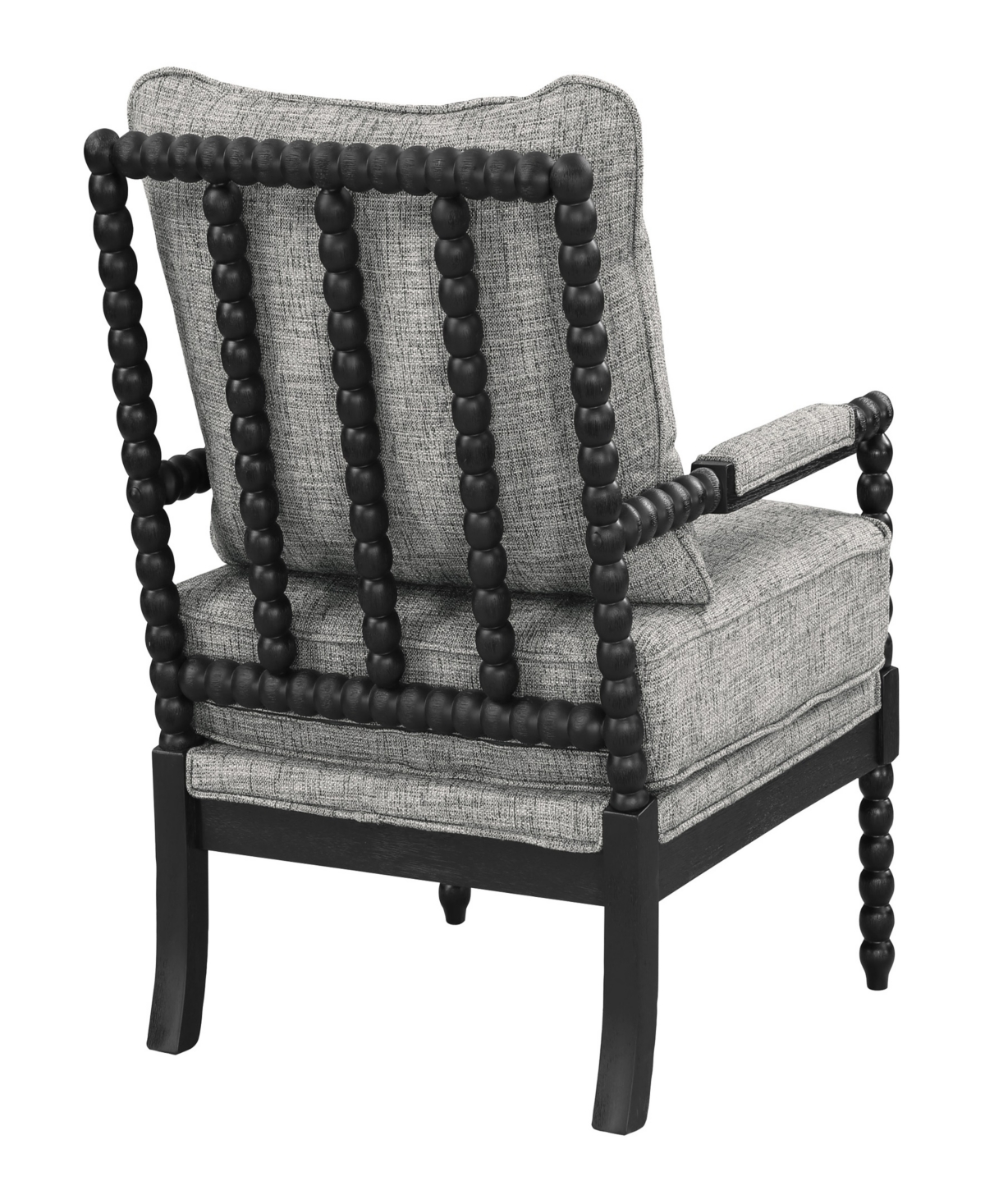 Shop Osp Home Furnishings Office Star Eliza Black Spindle Chair With Graphite Fabric