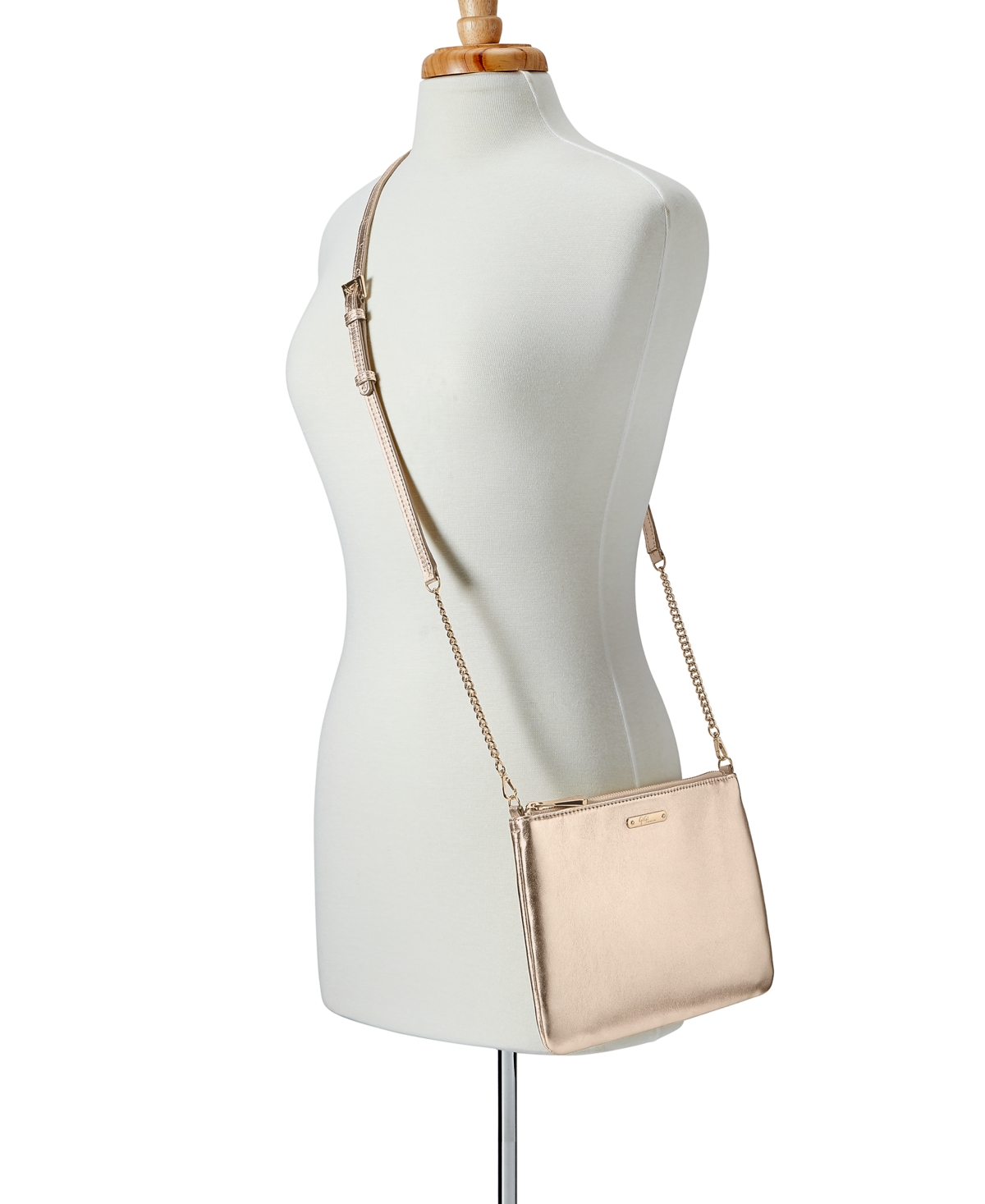 Shop Gigi New York Chelsea Leather Crossbody Bag In White Gold