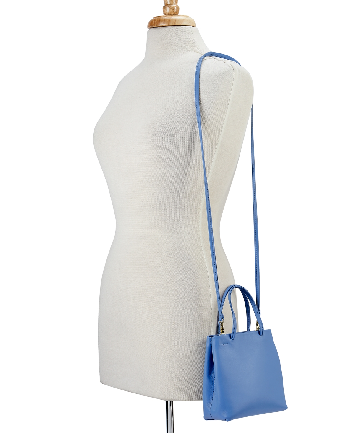 Shop Gigi New York Sydney Mini Leather Shopper Bag In French Blue