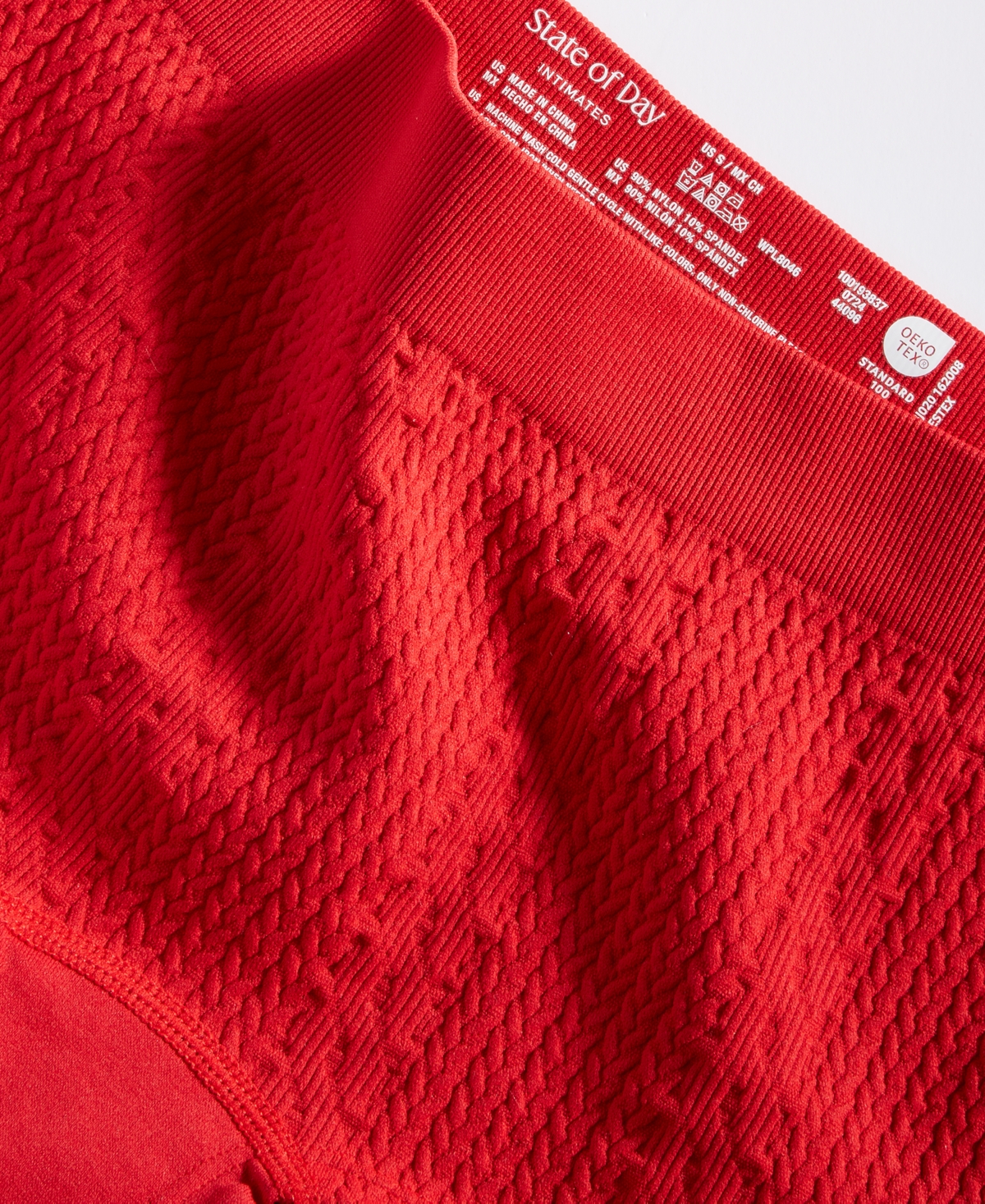 State of Day Women's Seamless Cable-Knit Boyshort Underwear, Created for Macy's