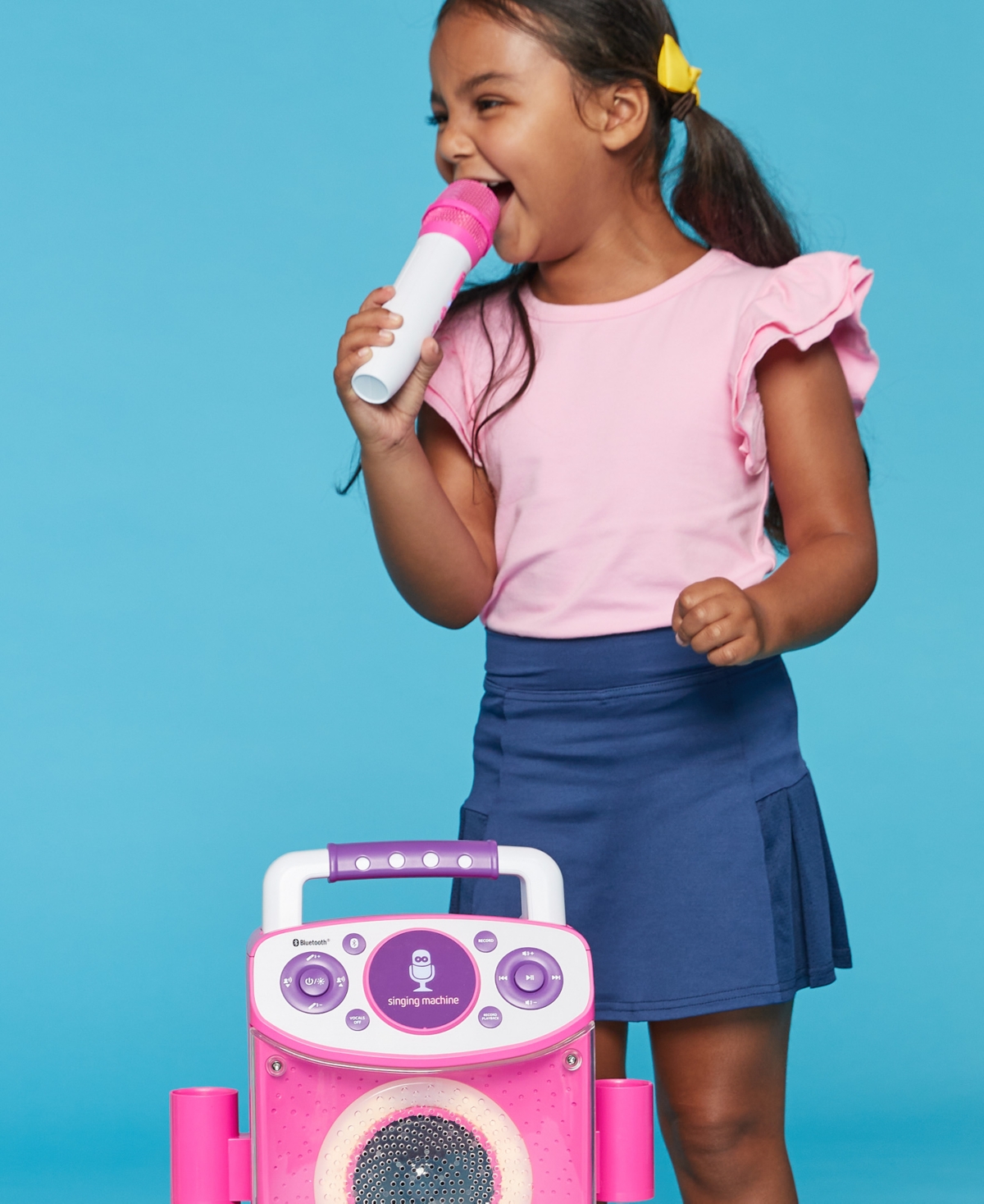 Singing Machine , Sparkle Portable Karaoke Machine With 2 Wireless Microphone In Pink