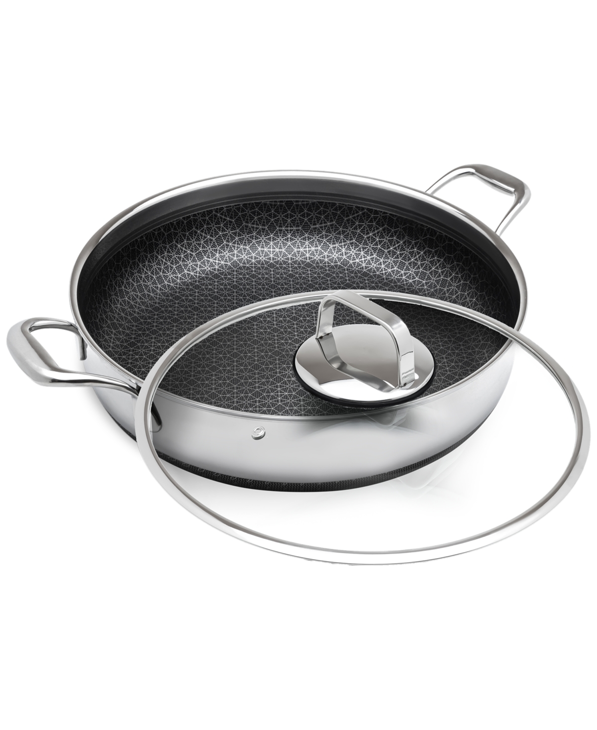 Livwell Diamondclad By  14" Hybrid Nonstick Everything Frying Pan & Lid In Silver