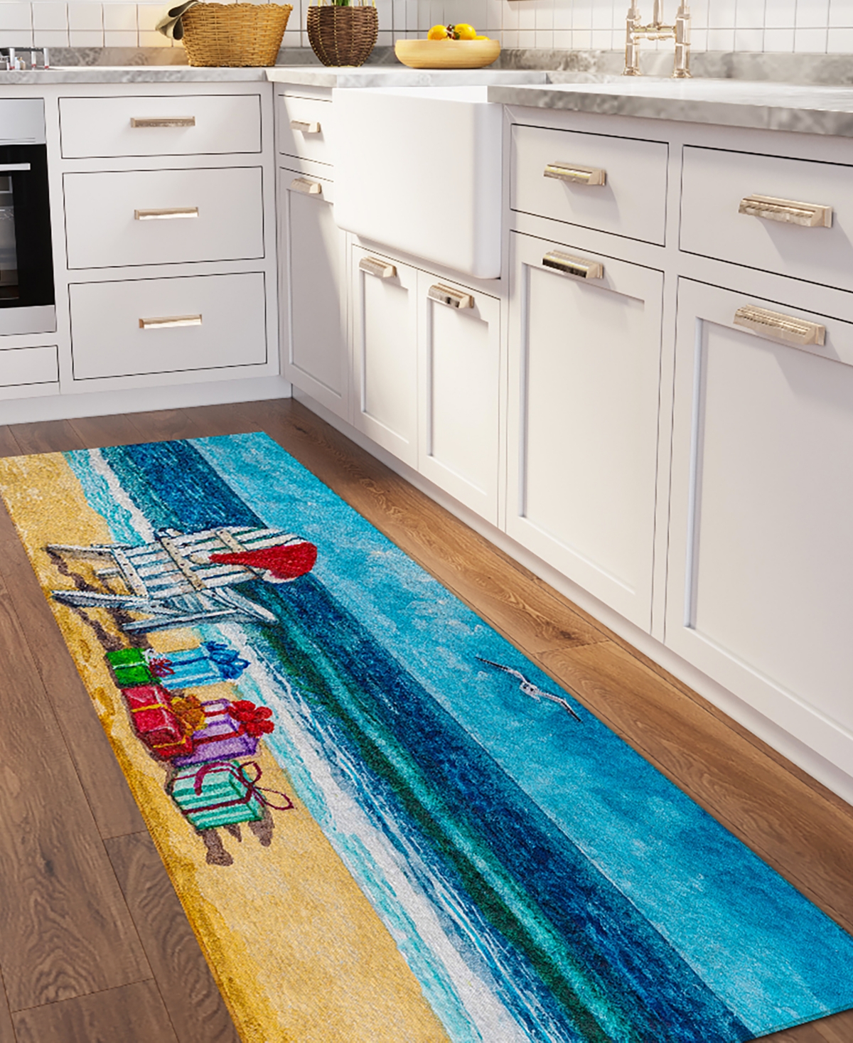 Dalyn Wonderland Wn9 2'3x7'6 Runner Area Rug In Ocean