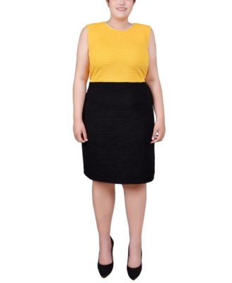 Plus Size 3/4 Sleeve Textured Knit 2 Piece Dress Set