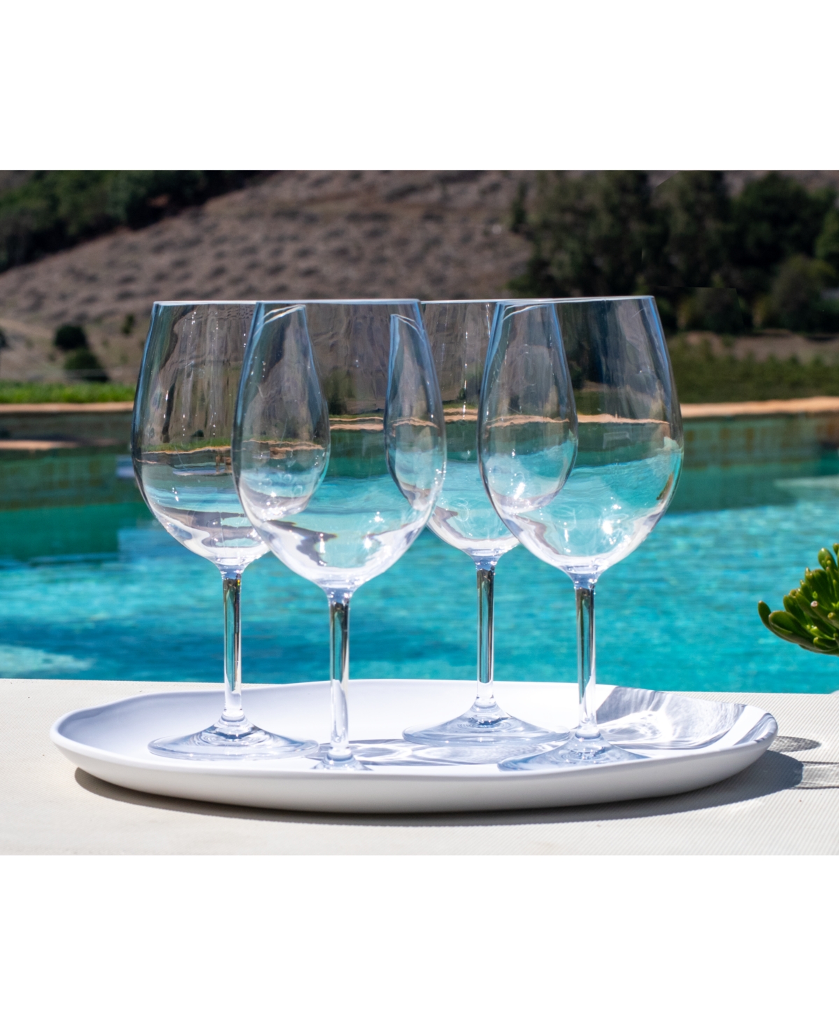 TARHONG MONTANA GOBLET DRINKWARE SET 22 OZ., SET OF 4 