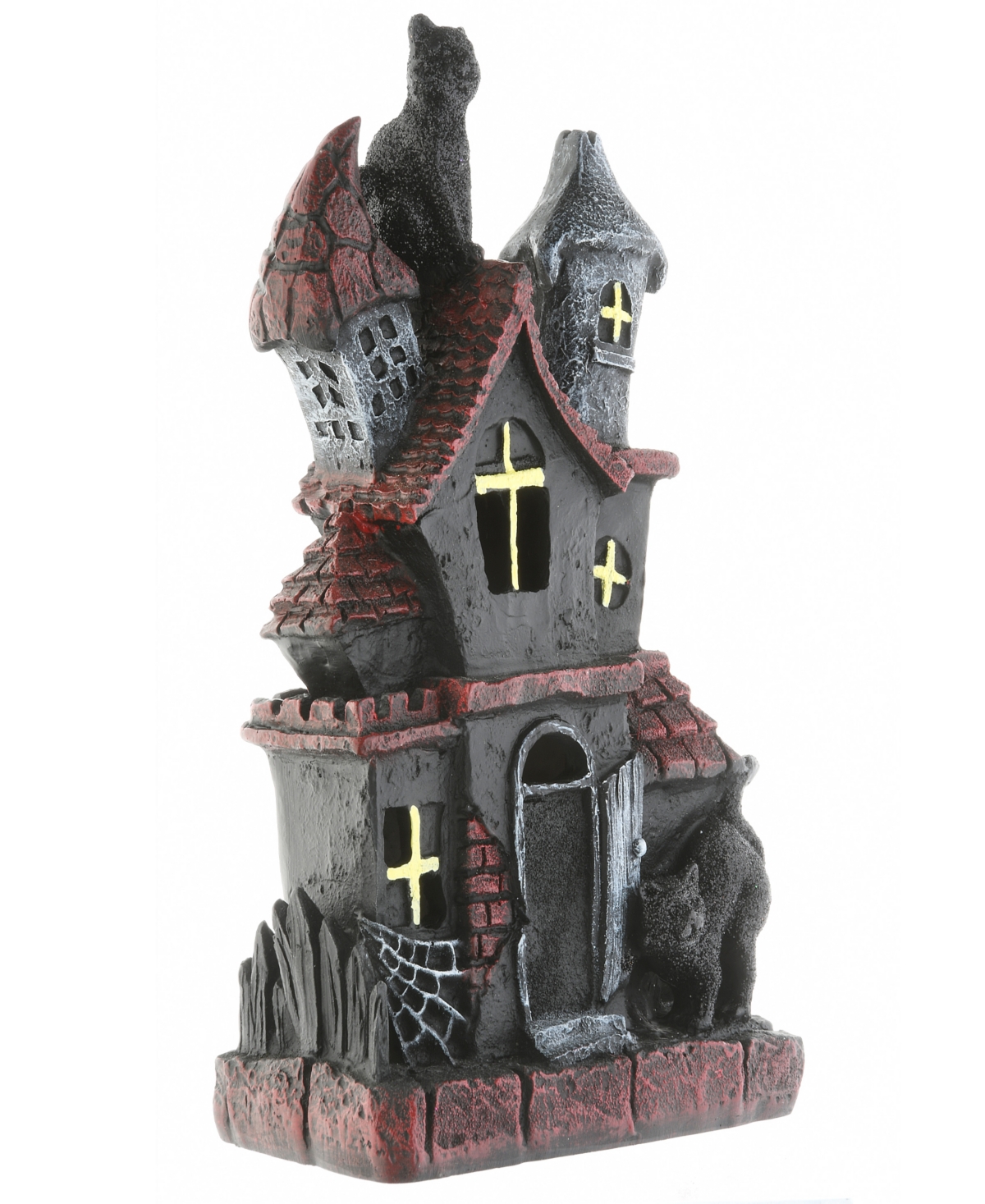 National Tree Company 7" Pre-Lit Haunted House Decoration, Led Lights, Halloween Collection