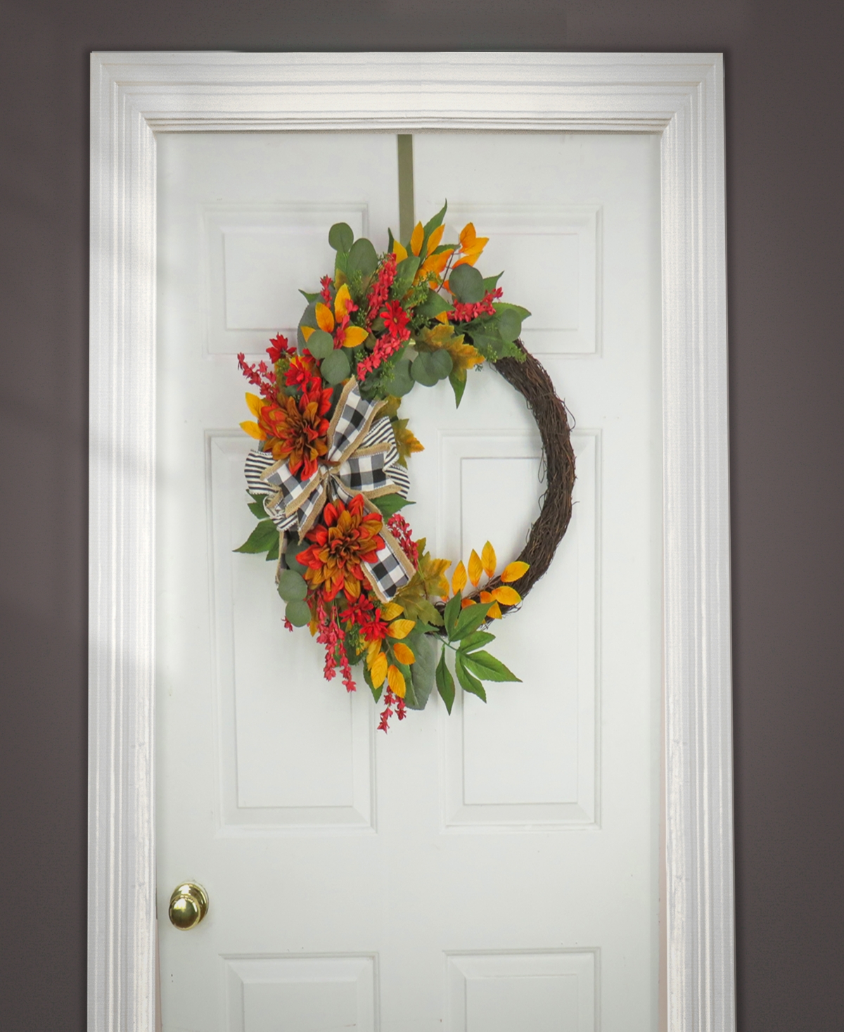 National Tree Company 24" Harvest Wreath Decoration In Orange