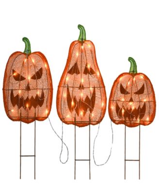National Tree Company 26" Pre-Lit Jack-O-Lantern Garden Stakes
