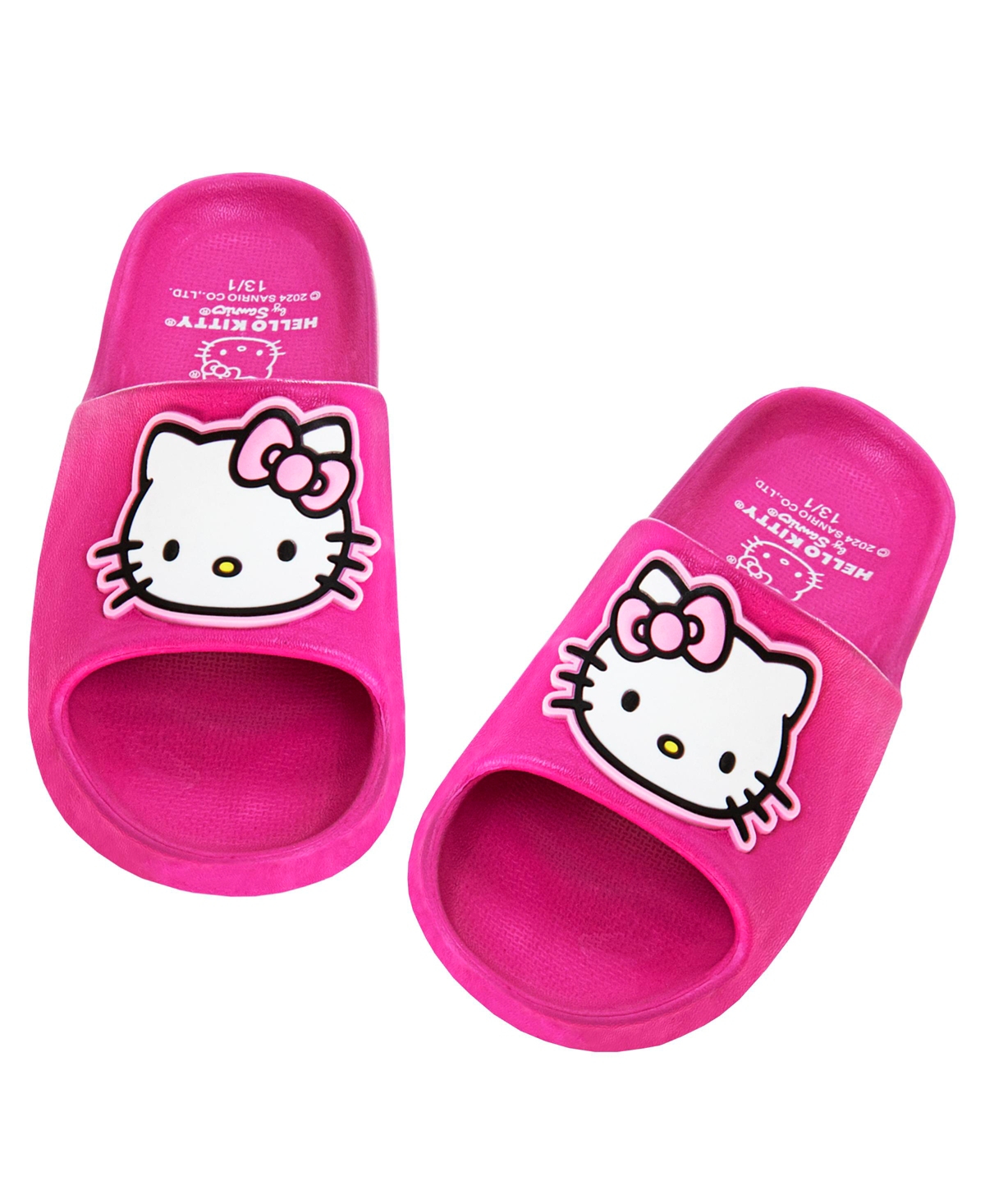 Hello Kitty Big Girls Dual-sizes Slides In Fuchsia
