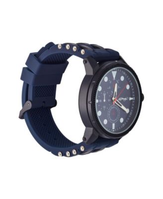 Men's Navy Silicone Strap Watch 48mm