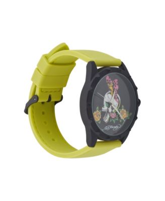 Women's Quartz Neon Lime Silicone Strap Watch 40mm