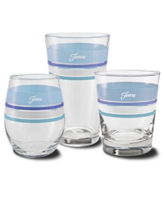 Coastal Blues Edgeline Tapered Cooler Glasses, Set of 4