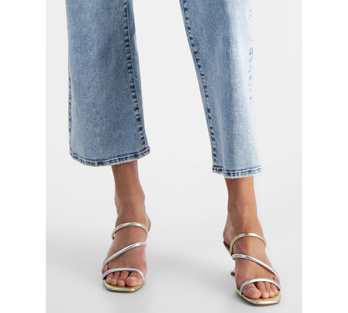 Guess Women's High Rise Wide Leg Ankle Jeans