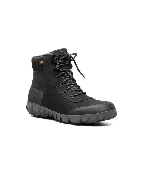 Мужские ботинки BOGS Arcata Urban Leather Mid Slip-Resistant Boot, цвет: Чёрный