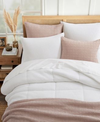 Mills Waffle Textured 3-Pc. Comforter Set, Full/Queen