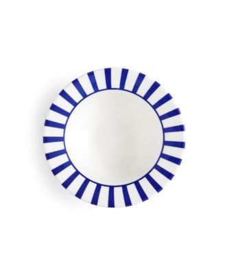 Blue Italian Steccato Cereal Bowls, Set of 4