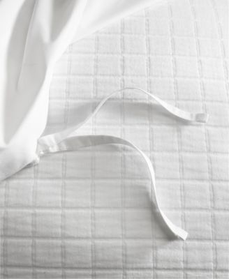 LAST ACT! Organic Cotton Check Matelass&eacute; 3-Pc. Comforter Set, King, Exclusively at Macy’s