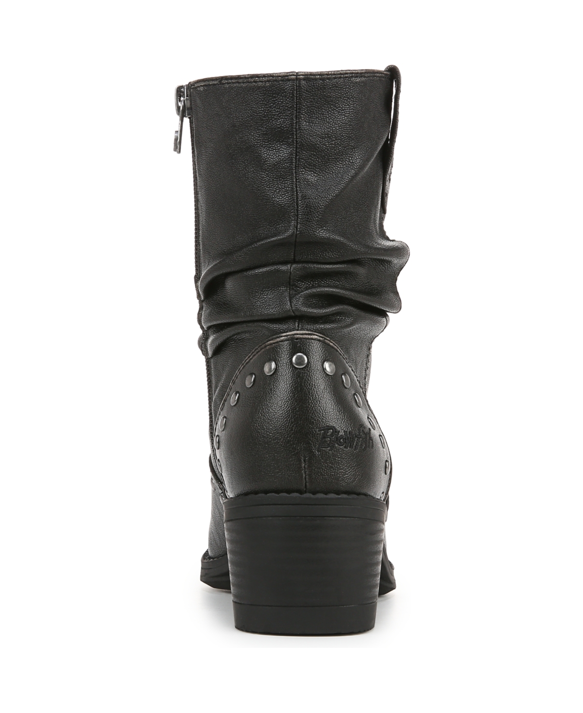 Blowfish Malibu Women's Rebel Western Booties - Black Distressed Faux Leather - Polyuret