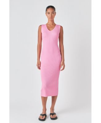 Women's Ribbed Sleeveless Maxi Dress