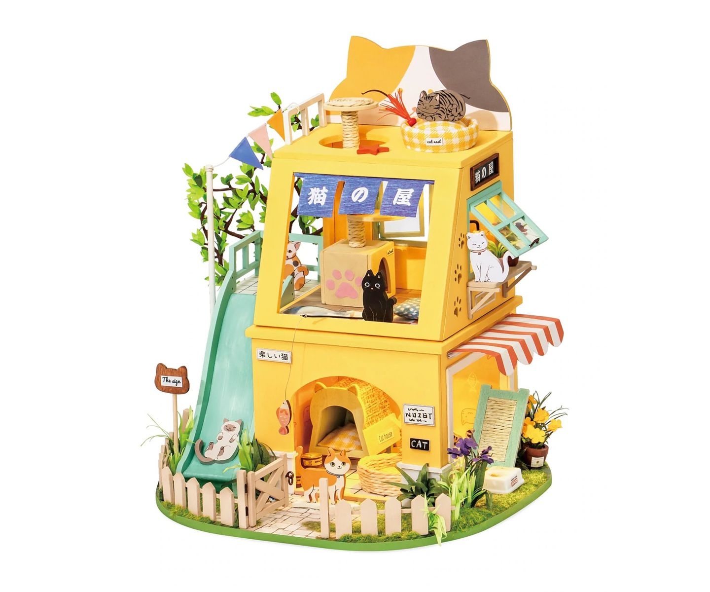 Детские конструкторы Flash Popup Cat House 3D Wooden Model Kit 178-Piece Puzzle, Ages 14 & Up, цвет: Open Miscellaneous — фото 3