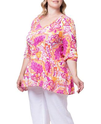 Women's Plus Size Oasis V-Neck Tunic Top