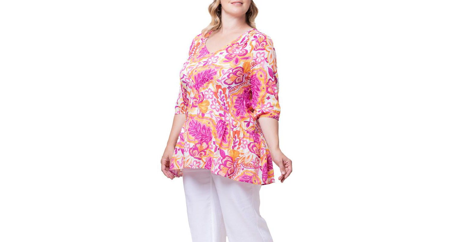 Women's Plus Size Oasis V-Neck Tunic Top