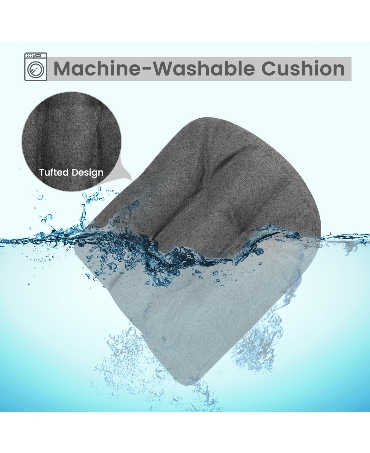 4 Pack U-Shaped Chair Pads with Polyester Cover