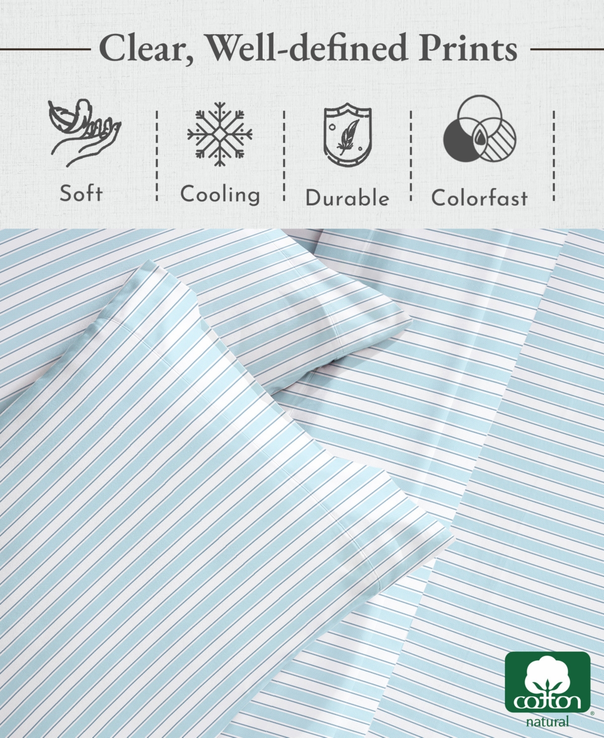 400 Thread Count 100% Cotton Printed Sheet Set