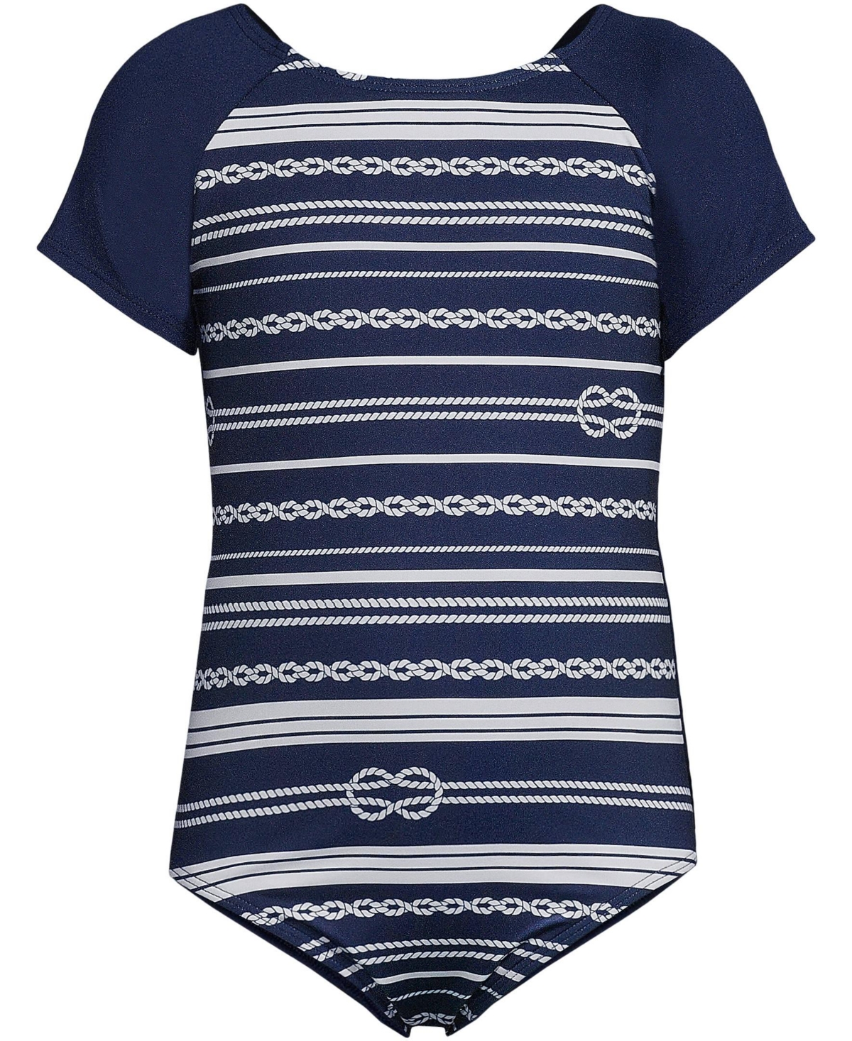 Lands' End Girls Cap Sleeve Portrait One Piece Swimsuit