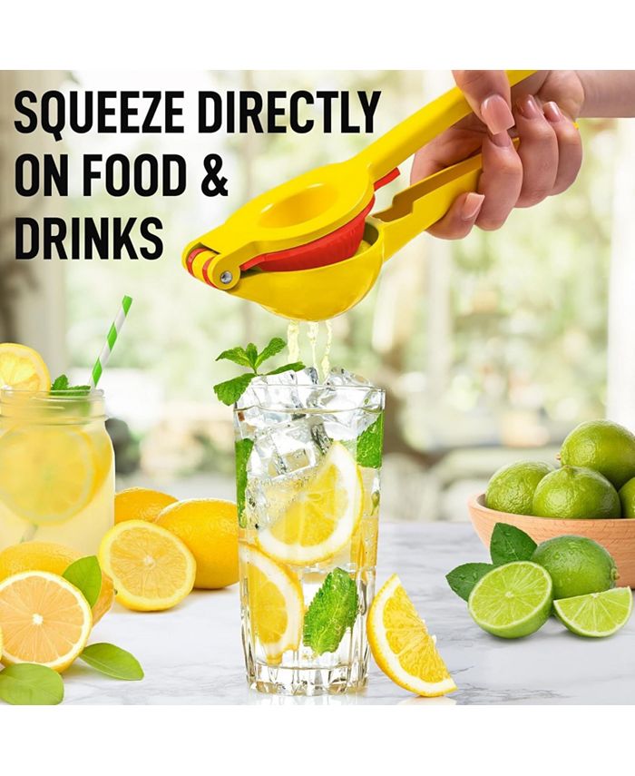 Zulay Kitchen 1 Piece Metal 2In1 Lemon Lime Squeezer Max Extraction