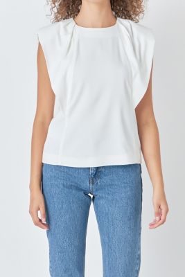 Women's Sleeveless Pleated Top