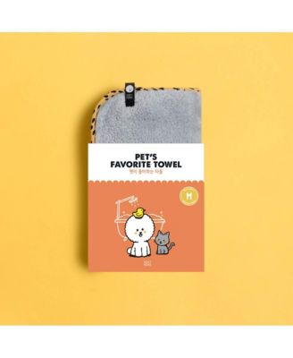 PET S FAVORITE TOWEL, Premium High Quality Microfiber Pet Towel, Mustard (S)