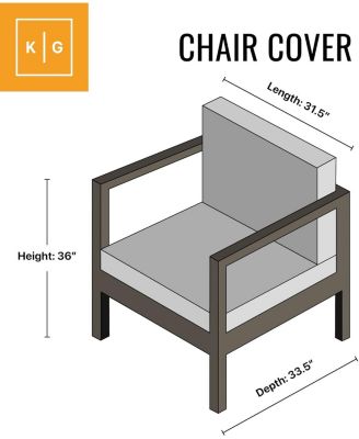 Chair Cover Weatherproof Outdoor Patio Protector - Grey