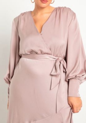 Women's Plus Size Satin Maxi Dress