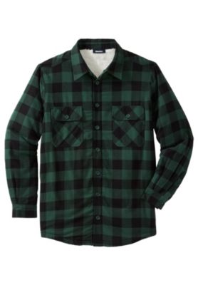 Big & Tall Fleece Sherpa Shirt Jacket
