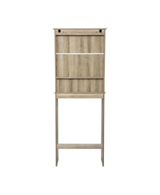 Delilah Over The Toilet Bathroom Organizer With Shelves And Magnetic Closure Doors