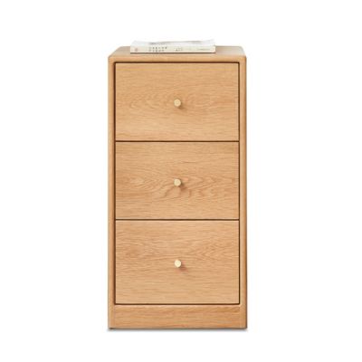 Streamdale Solid Oak Free-Standing Corner Bedside Table