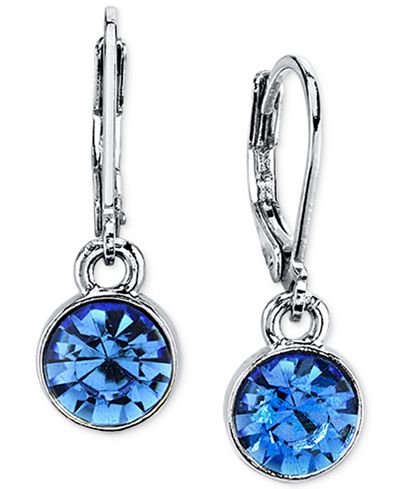 2028 Round Crystal Drop Earrings