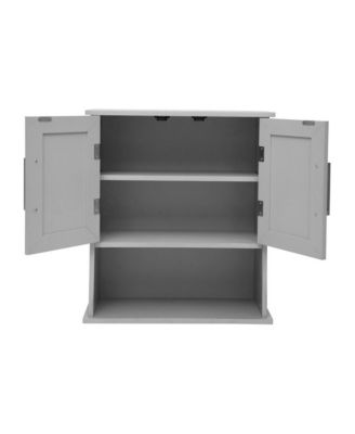 21.5"W Adjustable Cabinet Shelf, Lower Open Shelf, And Magnetic Closure Doors Wall Mounted Bathroom Medicine Cabinet